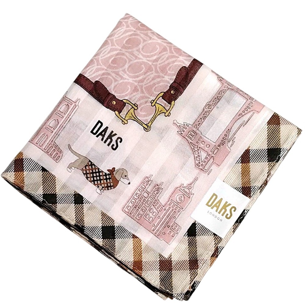 [48*48]日本製 DAKS 女士手帕 棉質手帕 純棉方巾 領巾 絲巾-規格圖10