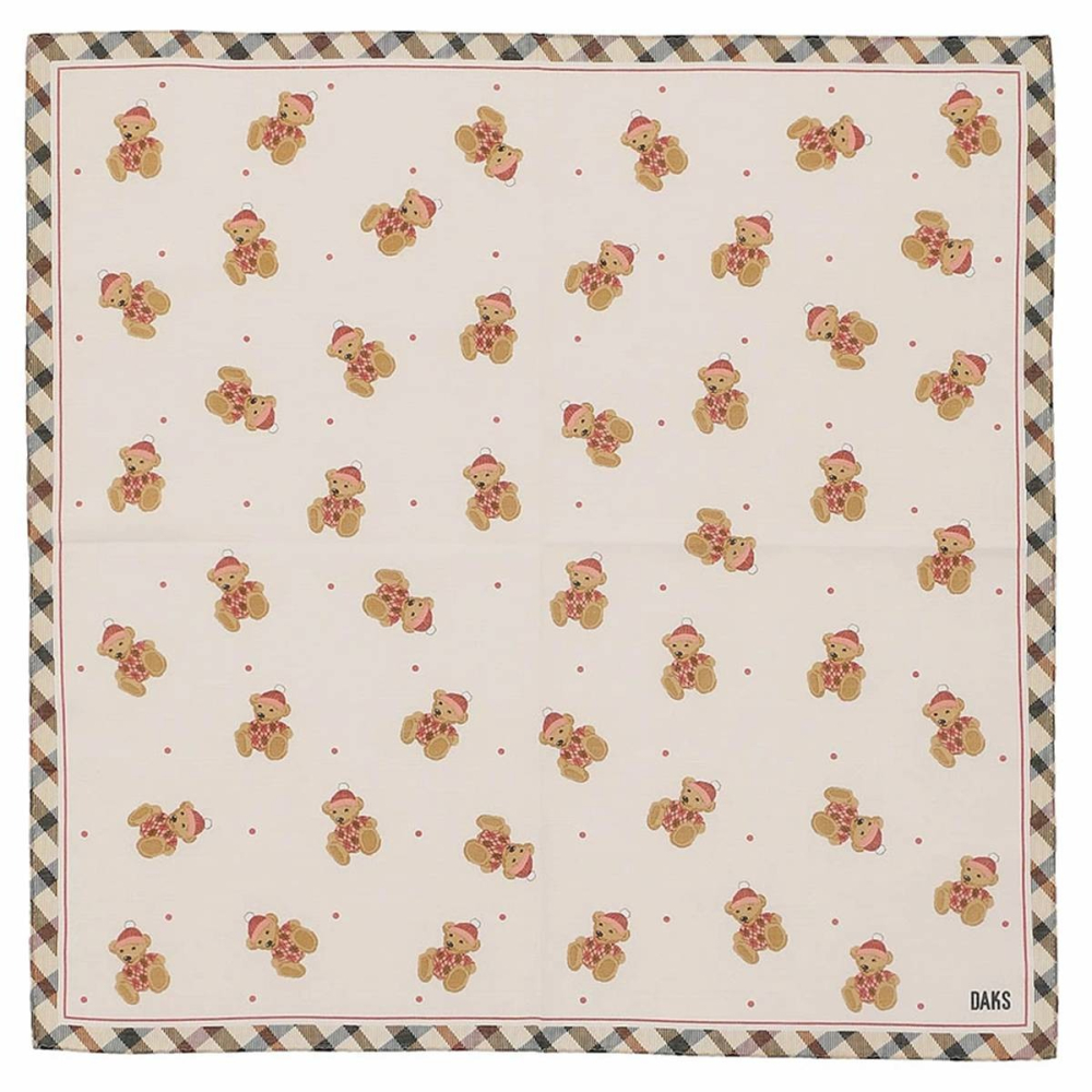 [48*48]日本製 DAKS 女士手帕 棉質手帕 純棉方巾 領巾 絲巾-細節圖4