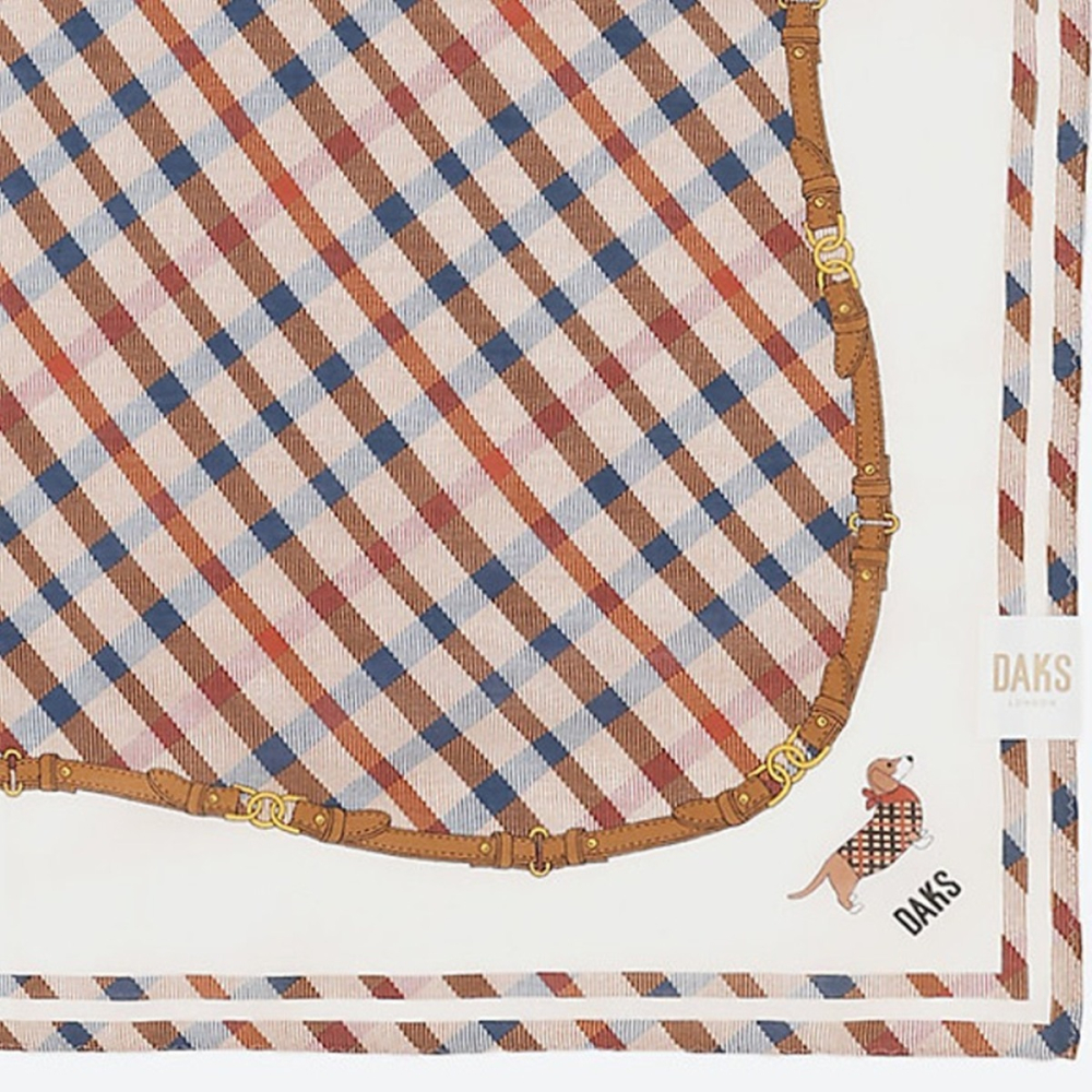 [48*48]日本製 DAKS 女士手帕 棉質手帕 純棉方巾 領巾 絲巾-細節圖3