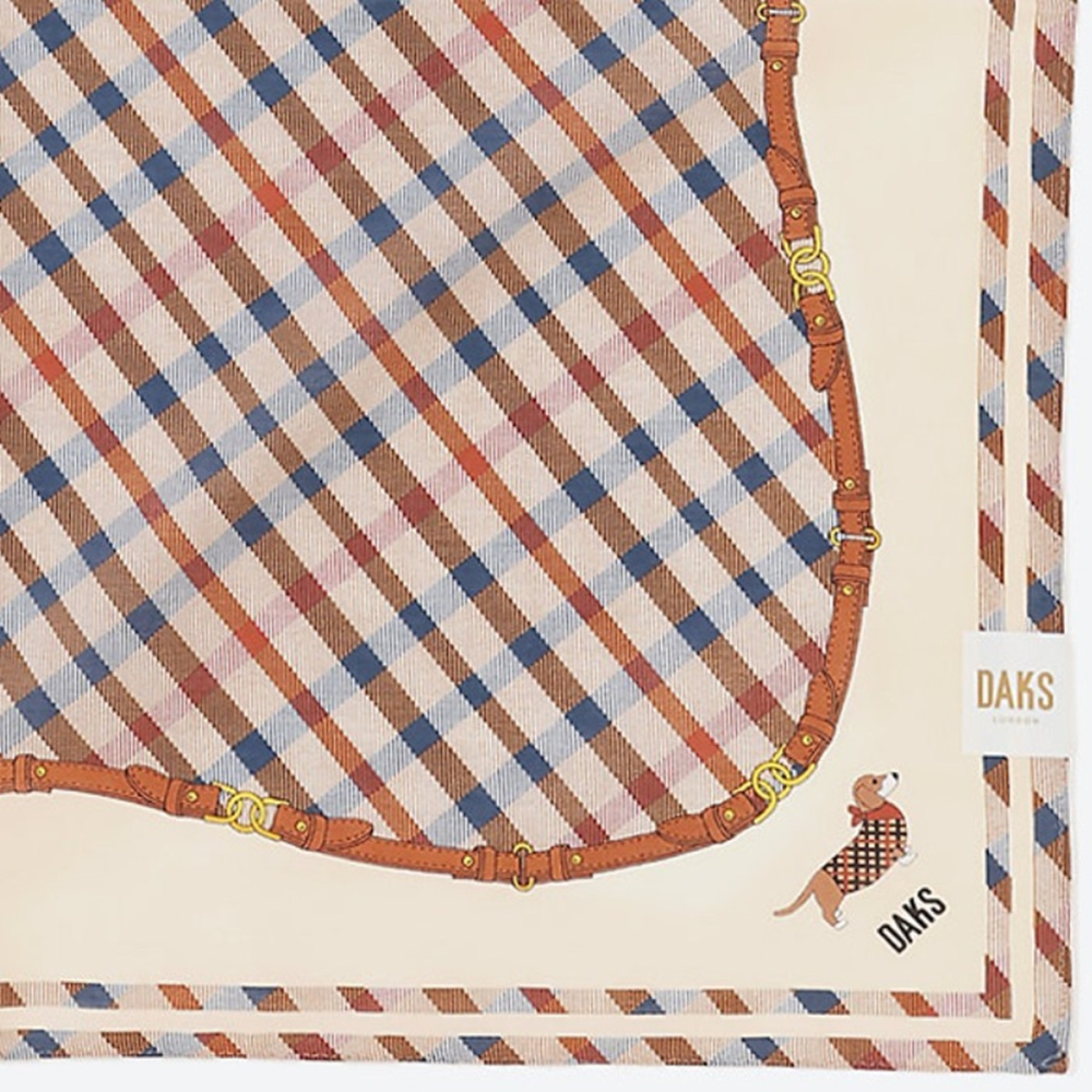 [48*48]日本製 DAKS 女士手帕 棉質手帕 純棉方巾 領巾 絲巾-細節圖4