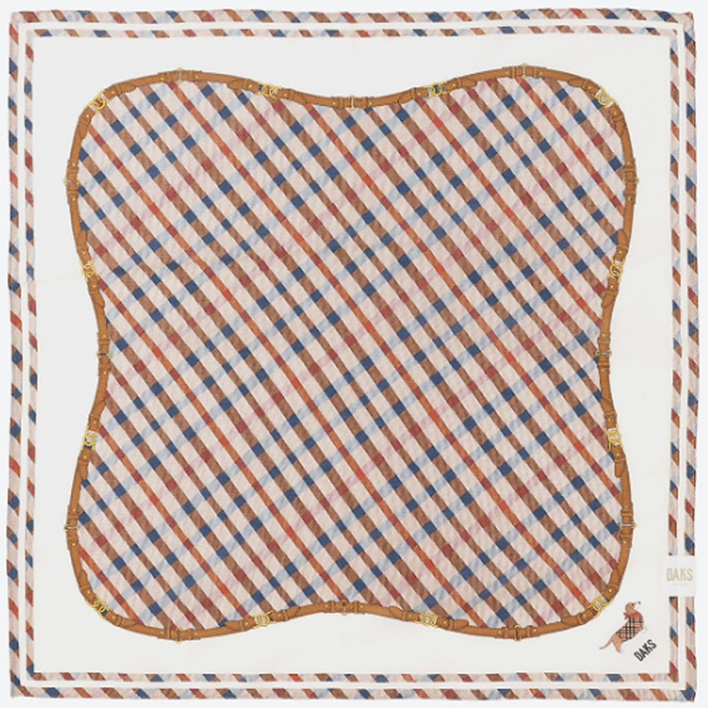 [48*48]日本製 DAKS 女士手帕 棉質手帕 純棉方巾 領巾 絲巾-細節圖5