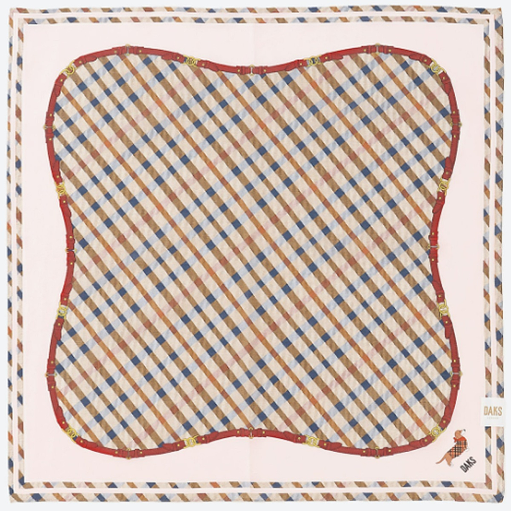 [48*48]日本製 DAKS 女士手帕 棉質手帕 純棉方巾 領巾 絲巾-細節圖6