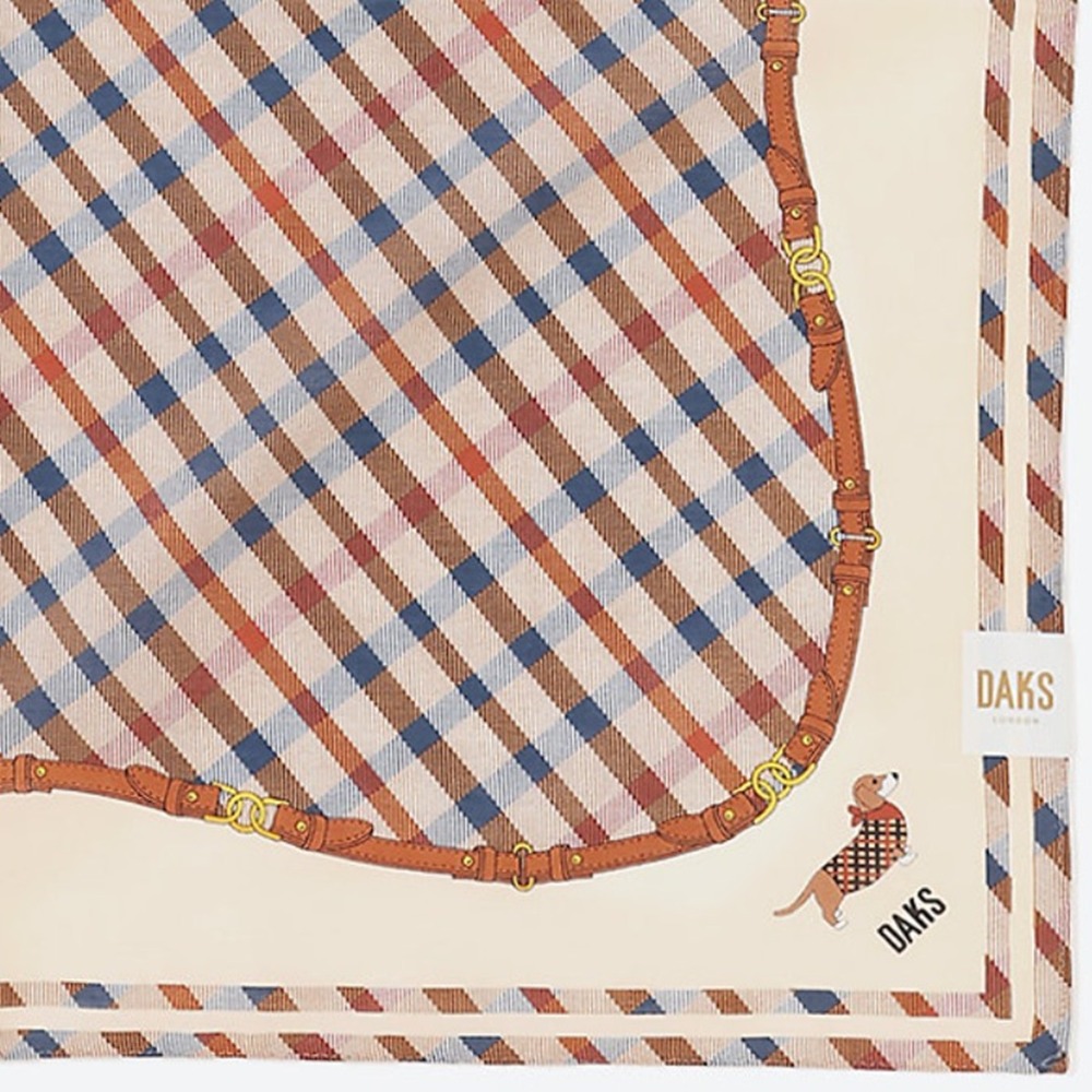 [48*48]日本製 DAKS 女士手帕 棉質手帕 純棉方巾 領巾 絲巾-規格圖8