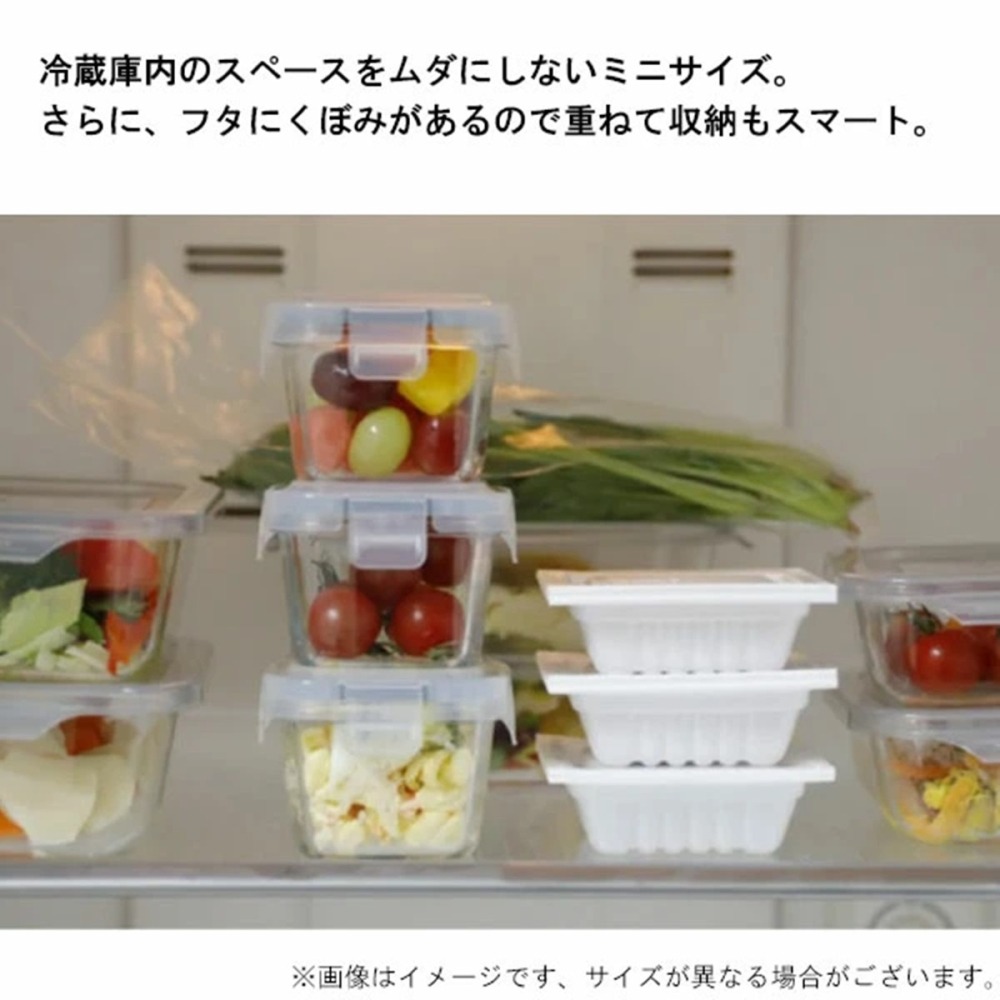 日本進口 CB 耐熱玻璃三入密封盒 迷你保鮮盒-細節圖4