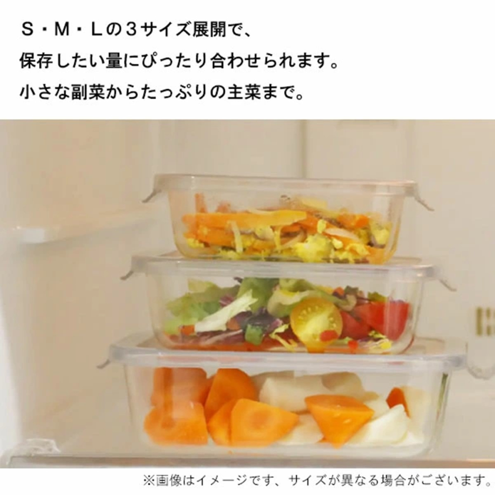 日本進口 CB耐熱玻璃三入保鮮盒 保存盒-細節圖8