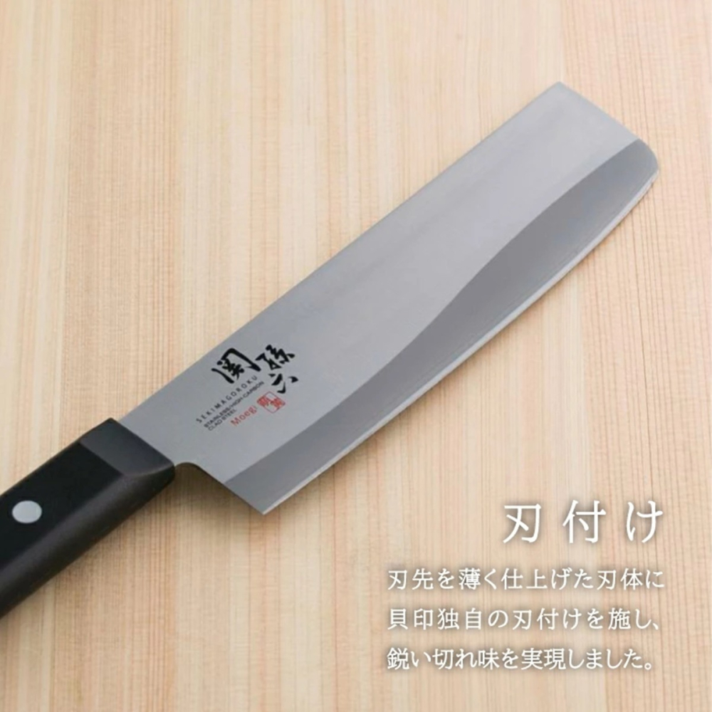 [萌黃16.5cm]日本製 KAI 貝印 關孫六菜刀 高品質(AE-2904)-細節圖2