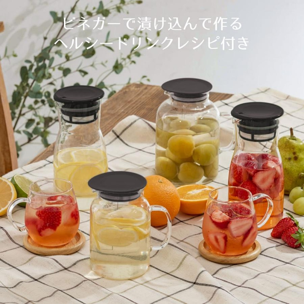 [700ml]日本製 Hario 果醋壺 玻璃瓶 冷水瓶 泡茶壺 耐熱玻璃材質-細節圖3