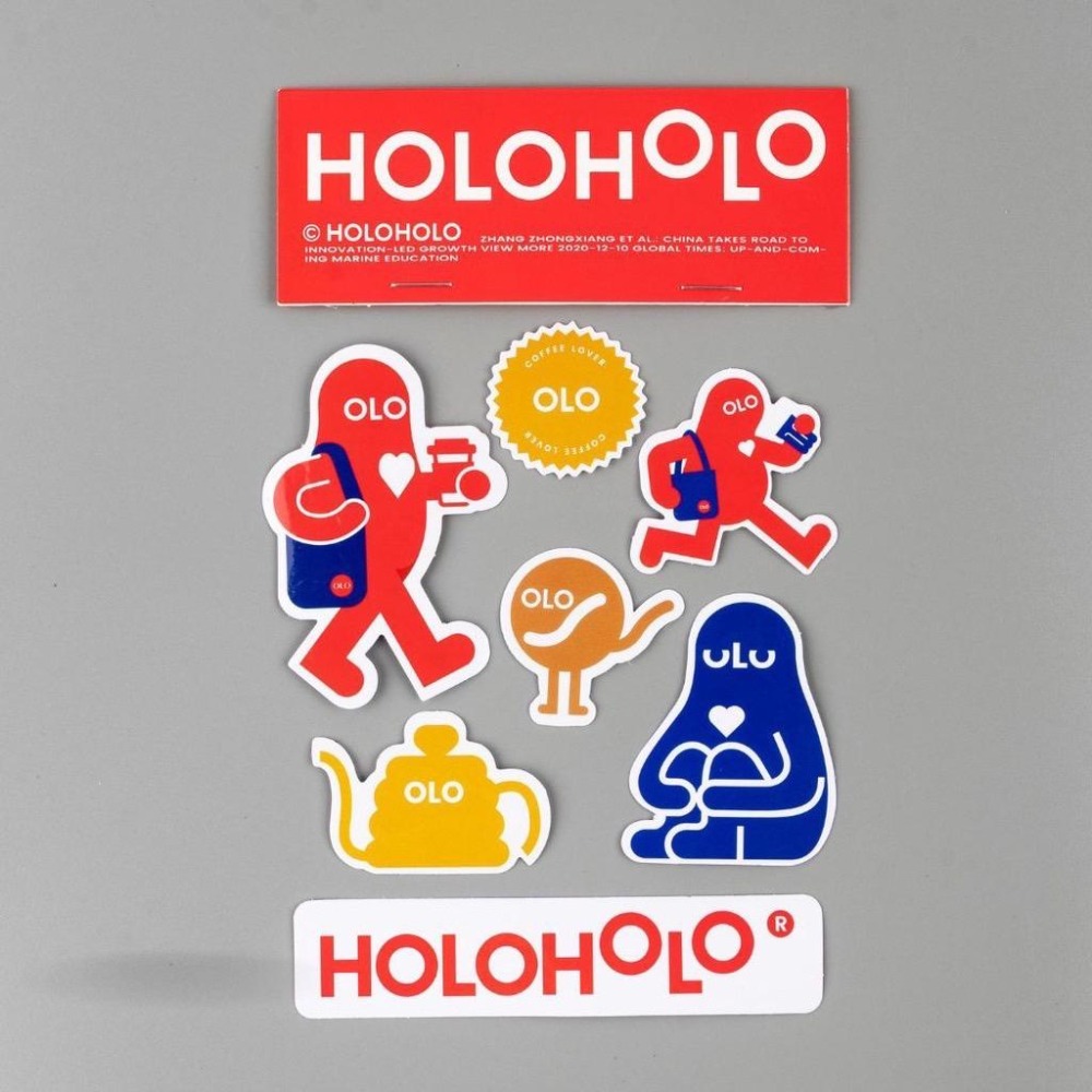 『HOLOHOLO』品牌造型貼紙(限量)『歐力咖啡』-細節圖2