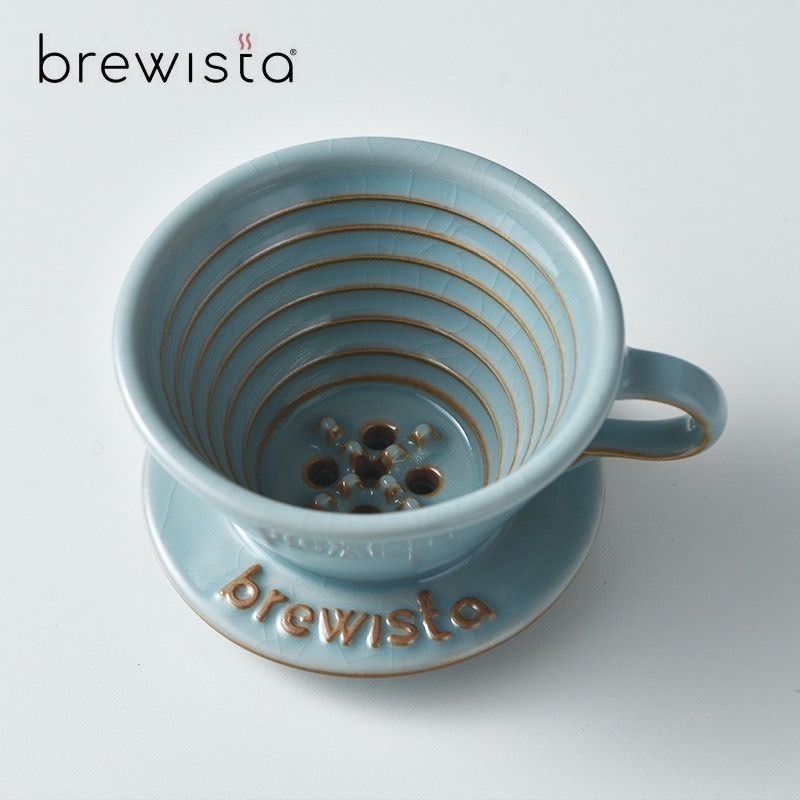 新款 Brewista 蛋糕濾杯 1-2人份 高溫陶瓷濾杯 155蛋糕型 更穩定萃取 冰晶藍 黑曜金 珊瑚色『歐力咖啡』-細節圖5