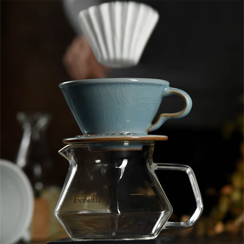 新款 Brewista 蛋糕濾杯 1-2人份 高溫陶瓷濾杯 155蛋糕型 更穩定萃取 冰晶藍 黑曜金 珊瑚色『歐力咖啡』-細節圖6