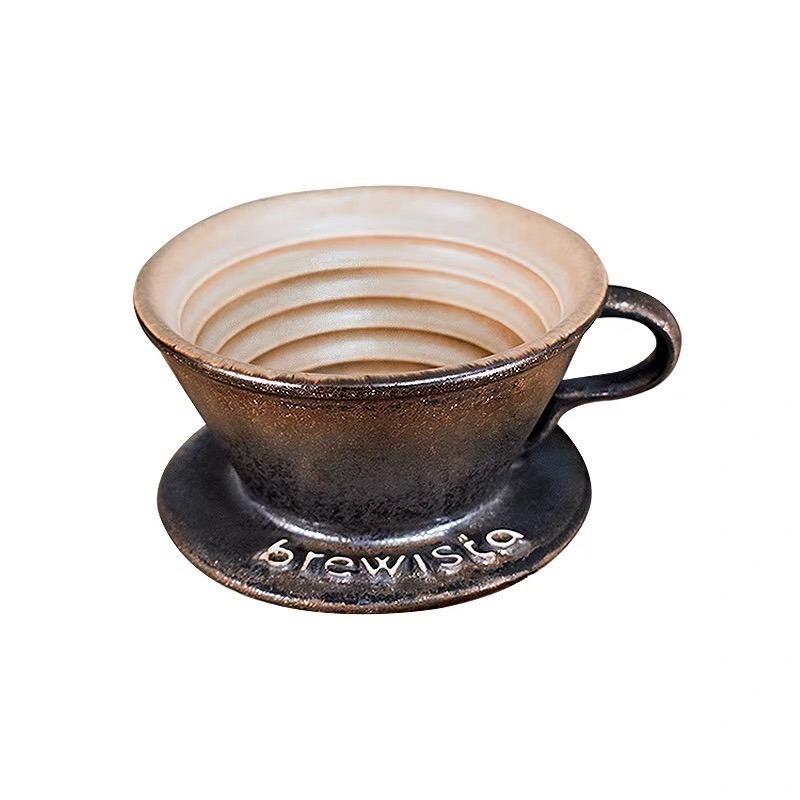 新款 Brewista 蛋糕濾杯 1-2人份 高溫陶瓷濾杯 155蛋糕型 更穩定萃取 冰晶藍 黑曜金 珊瑚色『歐力咖啡』-細節圖7