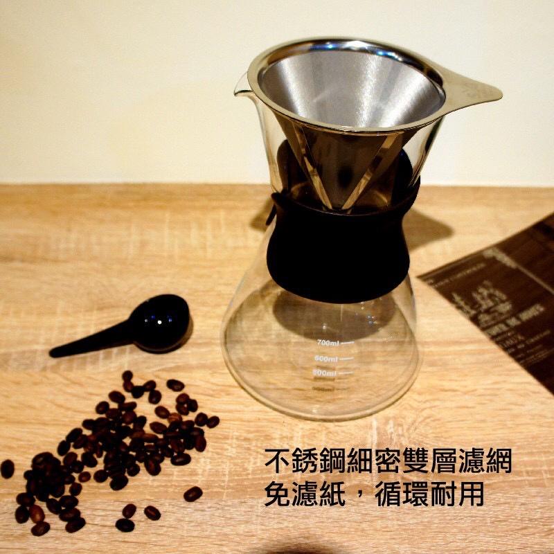 台灣玻璃 SYG 不銹鋼免濾紙手沖咖啡壺 800cc BH-1207『歐力咖啡』-細節圖3