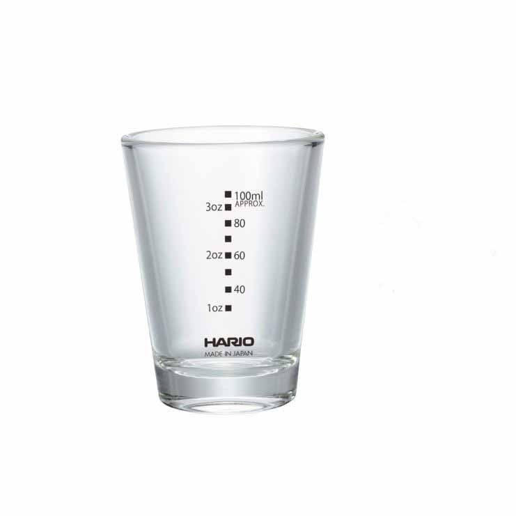 HARIO 黑刻度耐熱玻璃杯 濃縮杯 盎司杯 量杯 咖啡杯 80ml/140ml 日本製『歐力咖啡』-細節圖2