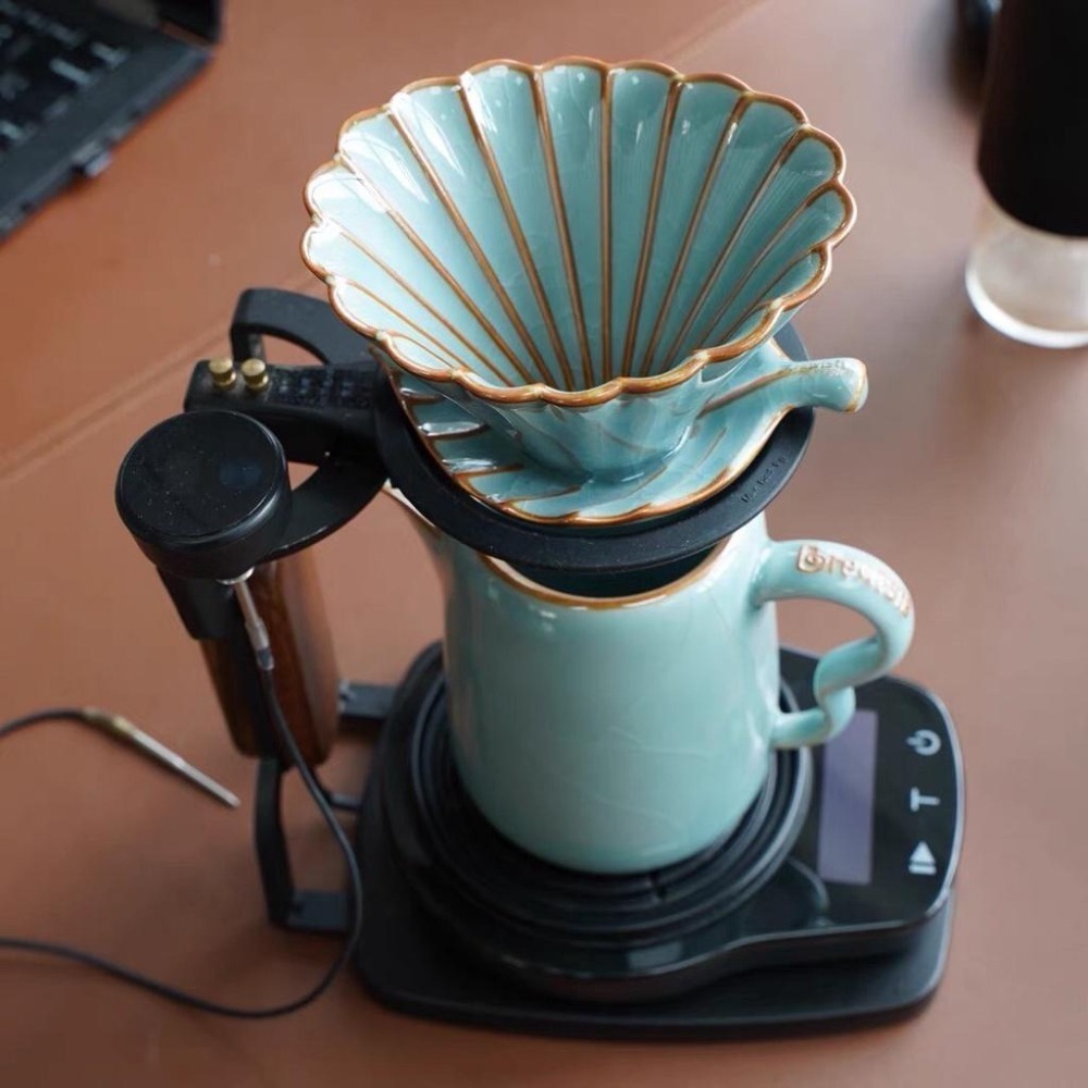 Brewista 菩提濾杯 咖啡壺 一葉一菩提 陶瓷錐型濾杯 咖啡下壺 禮盒 自然冰裂紋『歐力咖啡』-細節圖3