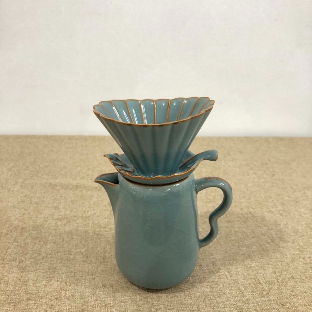 Brewista 菩提濾杯 咖啡壺 一葉一菩提 陶瓷錐型濾杯 咖啡下壺 禮盒 自然冰裂紋『歐力咖啡』-細節圖8
