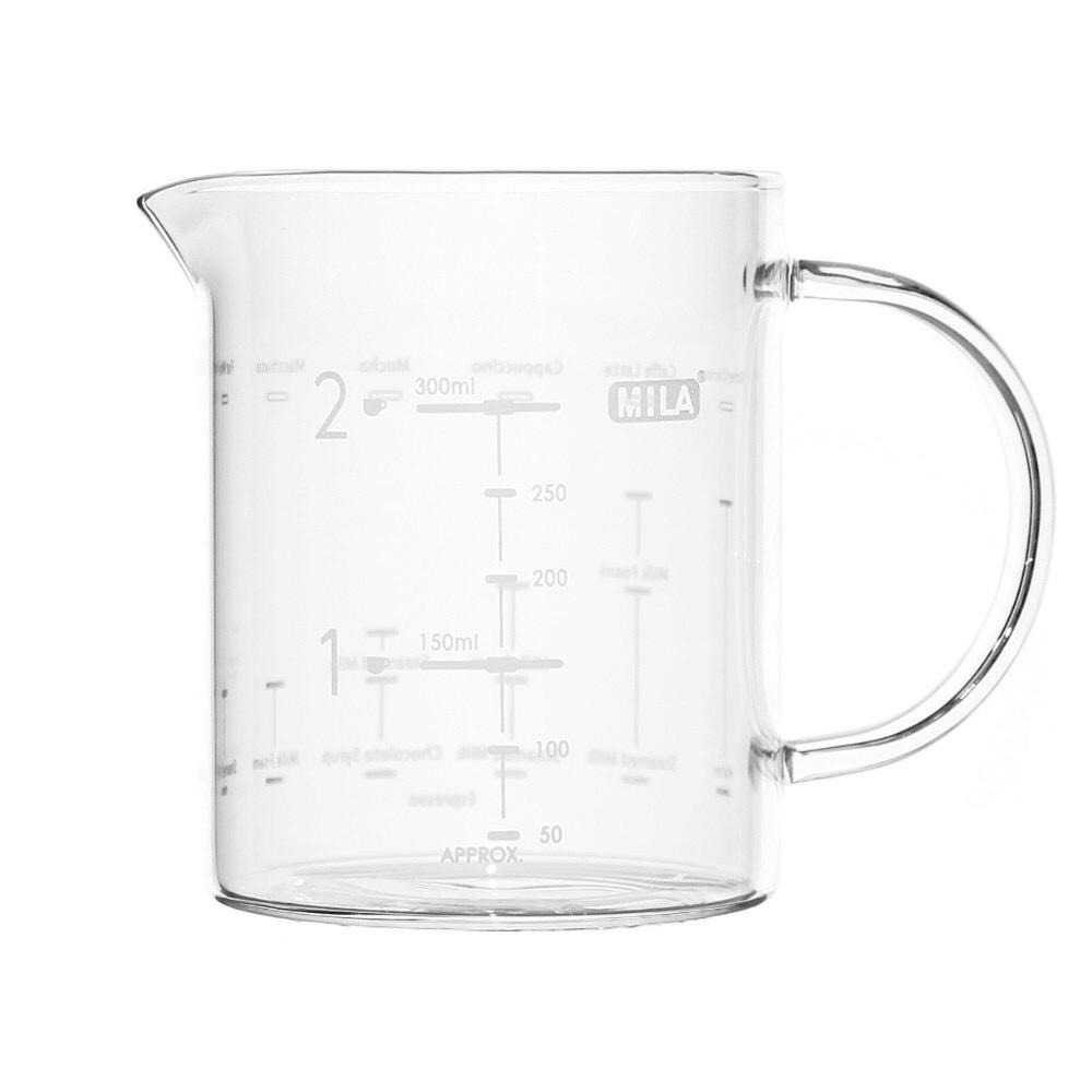 MILA 玻璃咖啡量杯 燒杯 耐熱玻璃 玻璃量杯 刻度量杯 350ml / 650ml『歐力咖啡』-細節圖2
