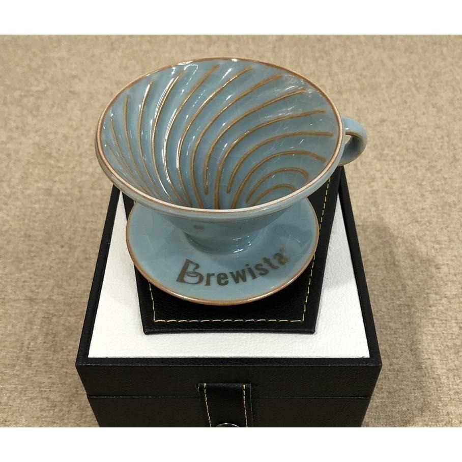 Brewista Artisan 新款 V60螺旋紋全瓷咖啡濾杯 冰晶藍 1-2人份 禮盒『歐力咖啡』-細節圖3
