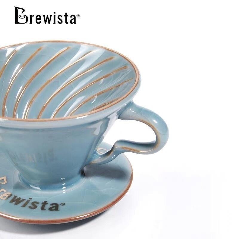 Brewista Artisan 新款 V60螺旋紋全瓷咖啡濾杯 冰晶藍 1-2人份 禮盒『歐力咖啡』-細節圖5
