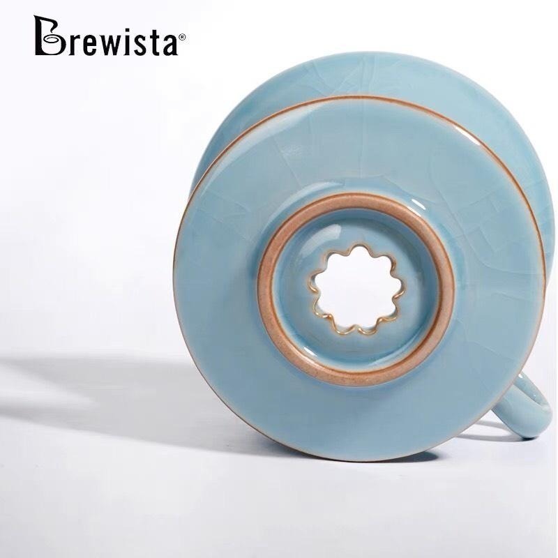 Brewista Artisan 新款 V60螺旋紋全瓷咖啡濾杯 冰晶藍 1-2人份 禮盒『歐力咖啡』-細節圖6