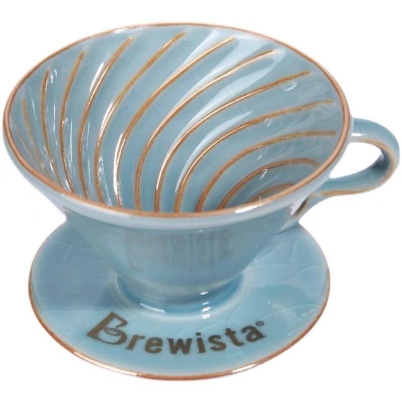 Brewista Artisan 新款 V60螺旋紋全瓷咖啡濾杯 冰晶藍 1-2人份 禮盒『歐力咖啡』-細節圖7