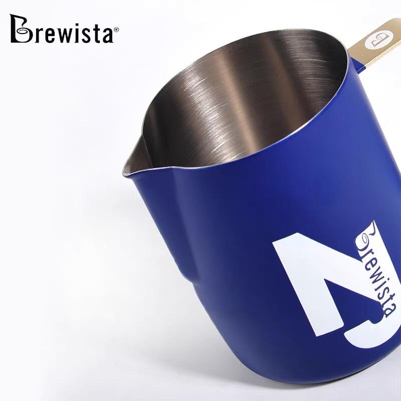 新款 Brewista NJ拉花鋼杯 不鏽鋼尖嘴 拿鐵咖啡拉花杯 拿鐵杯 Irvine Guo聯名設計『歐力咖啡』-細節圖3