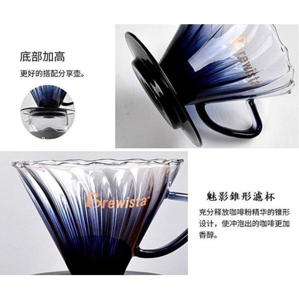 Brewista 魅影藍 圖蘭朵水晶玻璃濾杯 鑽石玻璃分享壺 咖啡壺『歐力咖啡』-細節圖3