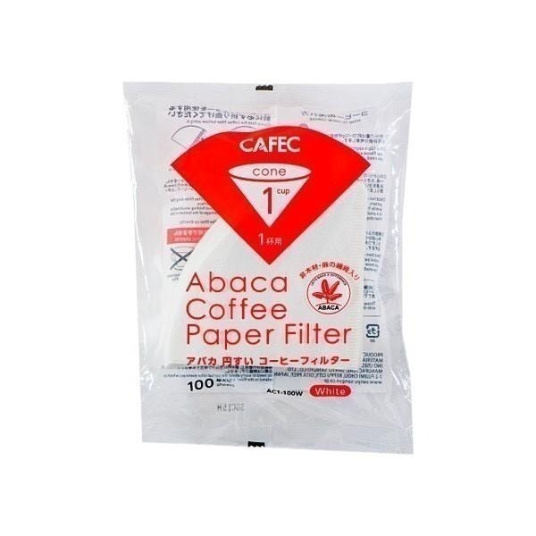 CAFEC 三洋濾紙 麻纖維ABACA 錐形濾紙 白色100入 HARIO KONO可『歐力咖啡』-細節圖2
