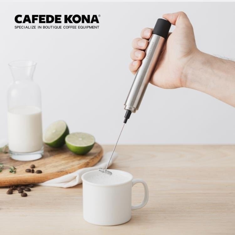 CAFEDE KONA 不鏽鋼電動奶泡器 攪拌器 不銹鋼 高轉速省力『歐力咖啡』-細節圖7