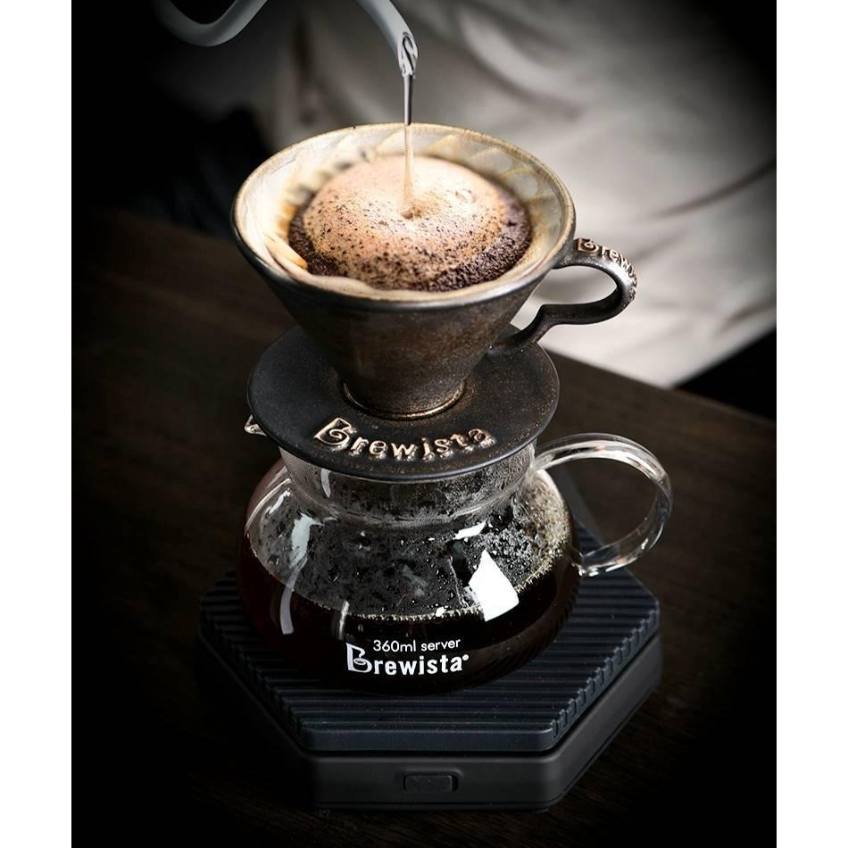 Brewista 陶瓷黑曜金螺旋濾杯 1-2人 手沖咖啡濾杯 鑽石玻璃分享壺 400ml 咖啡下壺『歐力咖啡』-細節圖5