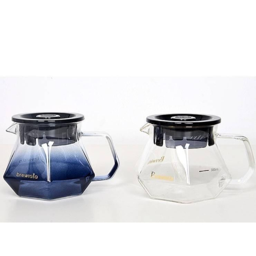 Brewista X系列 鑽石玻璃分享壺 咖啡壺 描金透明 魅影藍 400ml 500ml『歐力咖啡』