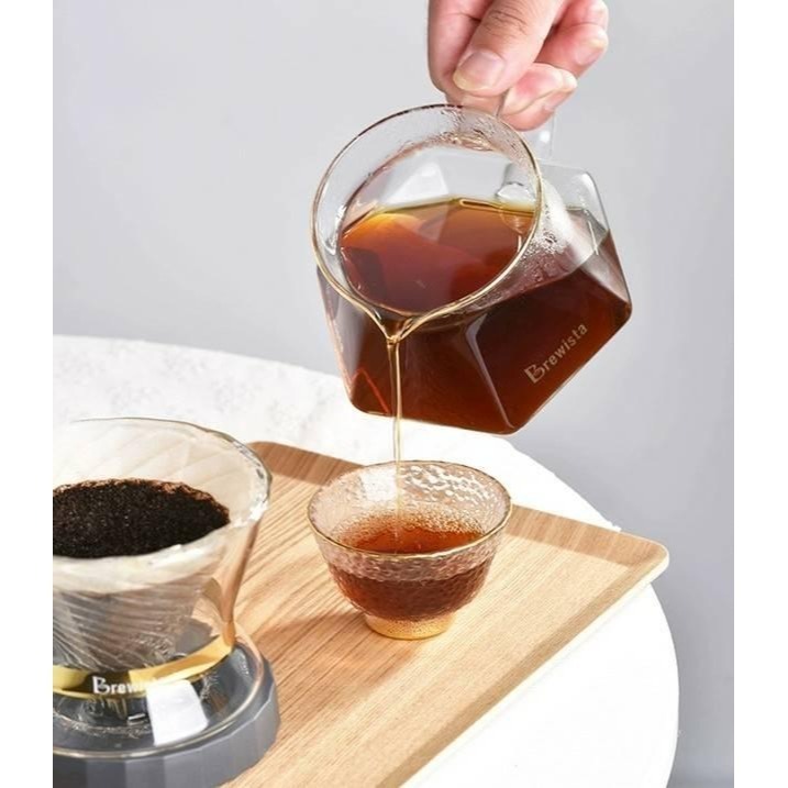 Brewista X系列 鑽石玻璃分享壺 咖啡壺 描金透明 魅影藍 400ml 500ml『歐力咖啡』-細節圖5