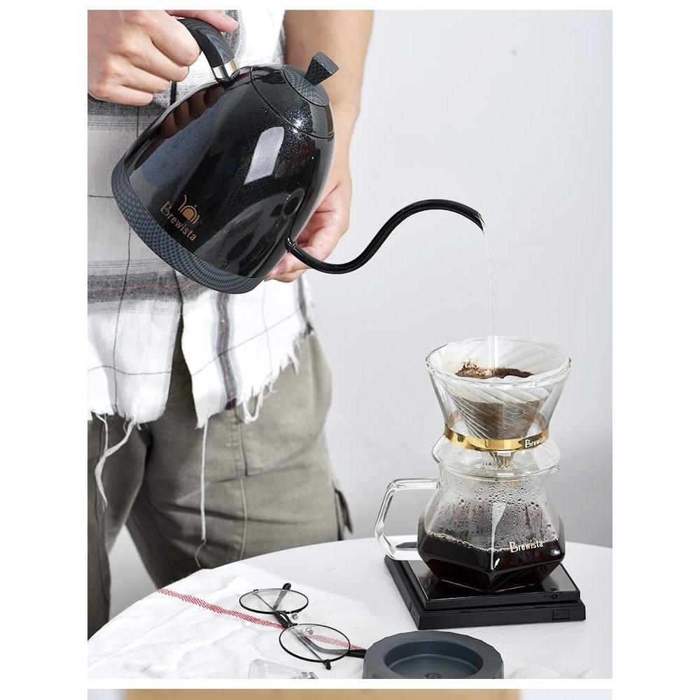 Brewista X系列 鑽石玻璃分享壺 咖啡壺 描金透明 魅影藍 400ml 500ml『歐力咖啡』-細節圖3