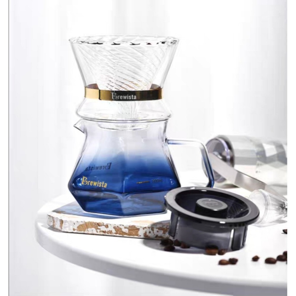 Brewista X系列 鑽石玻璃分享壺 咖啡壺 描金透明 魅影藍 400ml 500ml『歐力咖啡』-細節圖7
