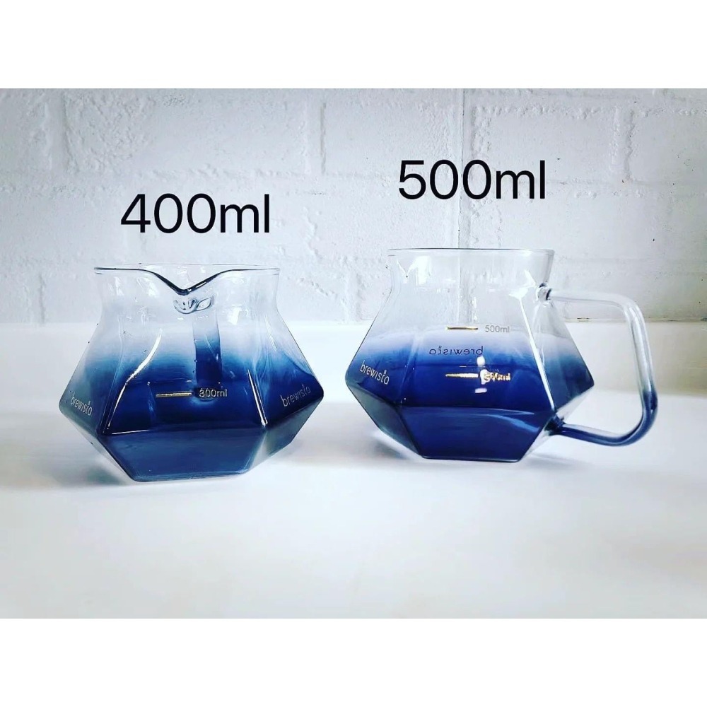 Brewista X系列 鑽石玻璃分享壺 咖啡壺 描金透明 魅影藍 400ml 500ml『歐力咖啡』-細節圖10