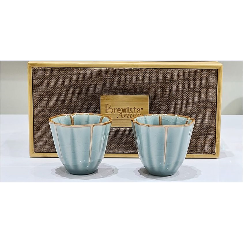 Brewista 菩提冰裂系列 陶瓷咖啡對杯 咖啡杯 咖啡壺 木盒裝『歐力咖啡』-細節圖7