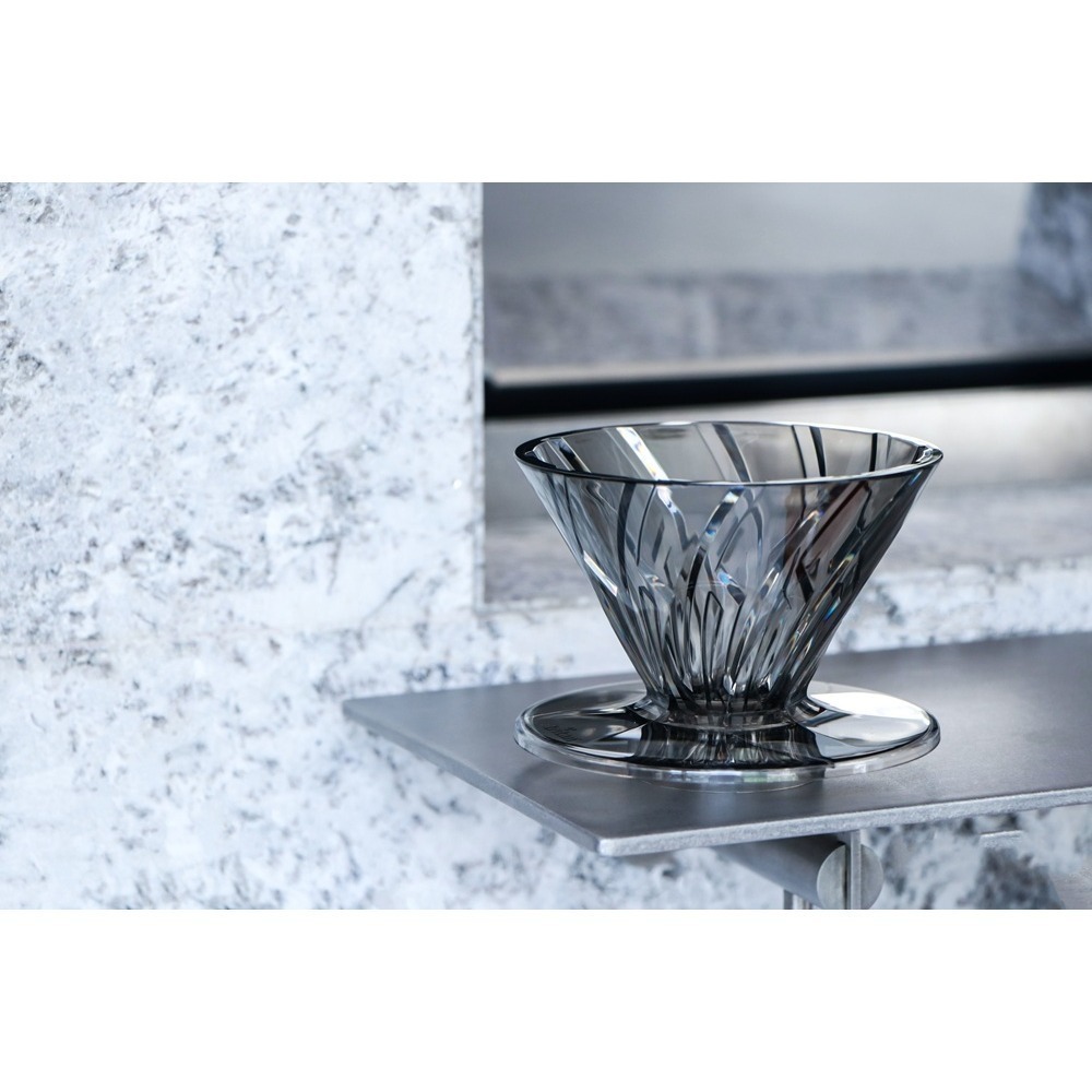 Hario 阿爾法濾杯 V60凹肋骨 陶瓷 蛇紋 Tritan版 錐形濾杯01 排水順暢 不堵塞-細節圖2