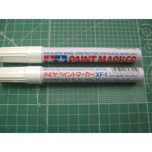 田宮TAMIYA  89301-B 一打裝 模型用筆型漆筆 XF-1 消光黑-細節圖2
