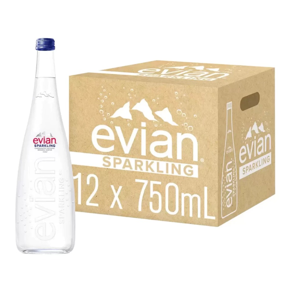 宅配免運 好市多官網代購 Evian氣泡礦泉水750毫升 Evian氣泡礦泉水330毫升 氣泡礦泉水 Evian 水-規格圖1