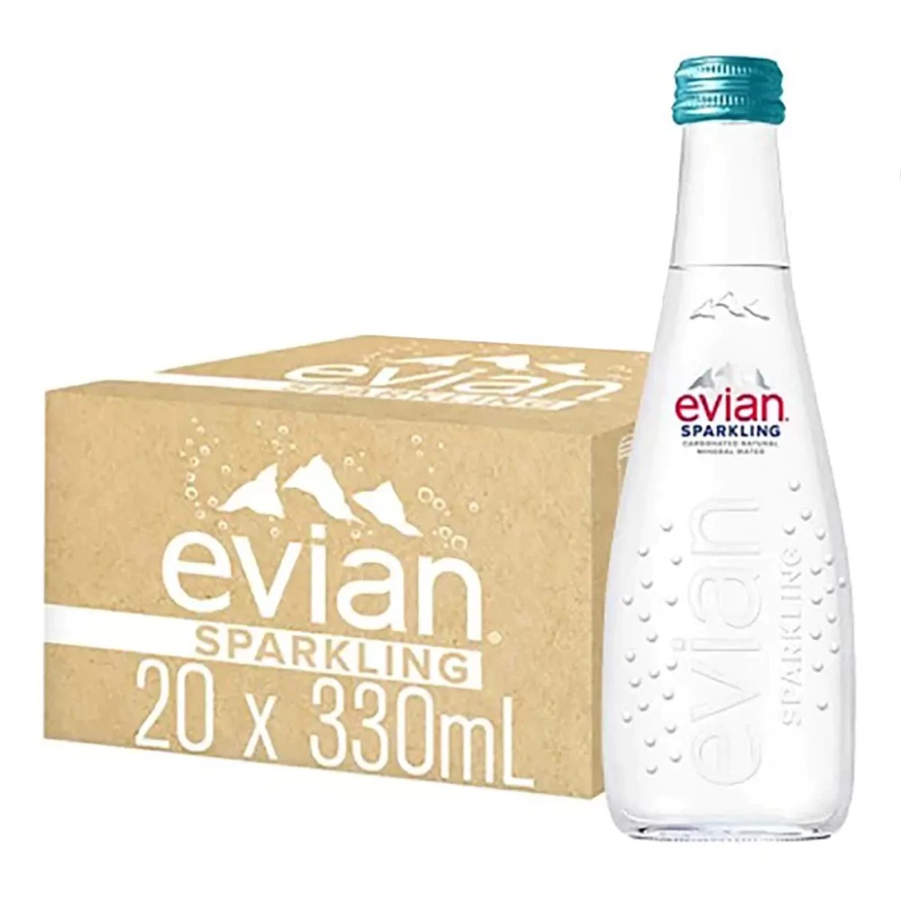 宅配免運 好市多官網代購 Evian氣泡礦泉水750毫升 Evian氣泡礦泉水330毫升 氣泡礦泉水 Evian 水-規格圖1