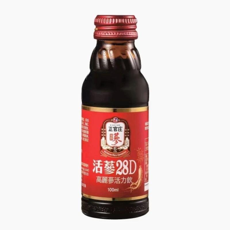宅配免運 好市多官網代購 正官庄 28D高麗蔘活力飲 100毫升 X 20瓶 高麗人蔘 韓國人蔘 人蔘-細節圖2