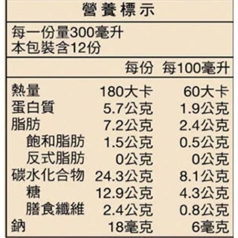 宅配免運 好市多官網代購 桂格 黑穀營養飲 300毫升 X 12罐 黑穀-細節圖3