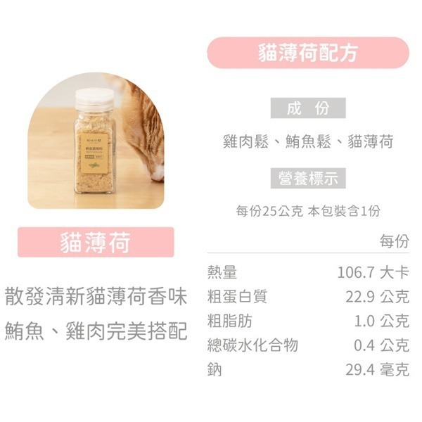 ❖三吉米熊❖【經典海陸鮮食調味料 | 臺灣好味小姐】木天蓼_貓薄荷_無鹽起司/雞肉鬆_鮪魚鬆鮮食佐料/貓咪開胃挑食佐餐粉-細節圖5