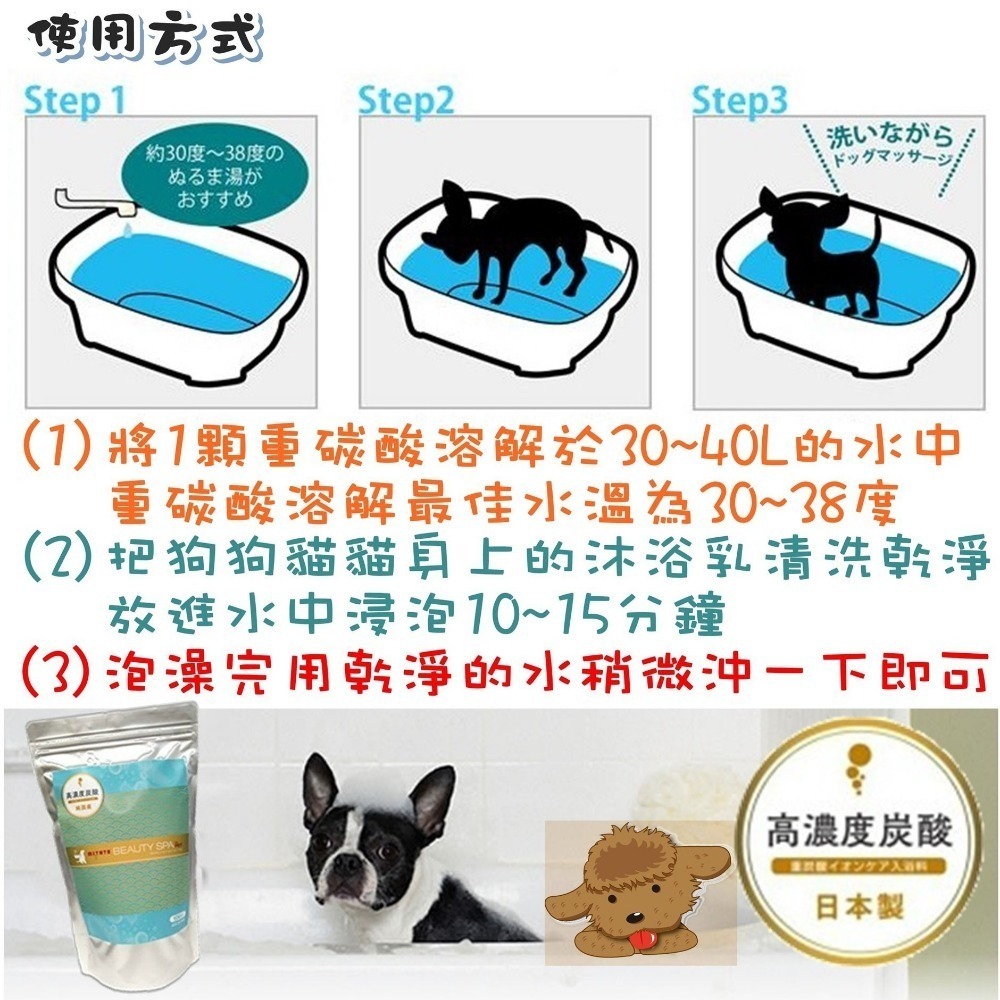❖三吉米熊❖【高濃度碳酸錠 | 日本MITATE】寵物泡澡_浸浴_重碳酸發泡錠_深層清潔毛囊_去汙清潔_皮膚過敏-細節圖5