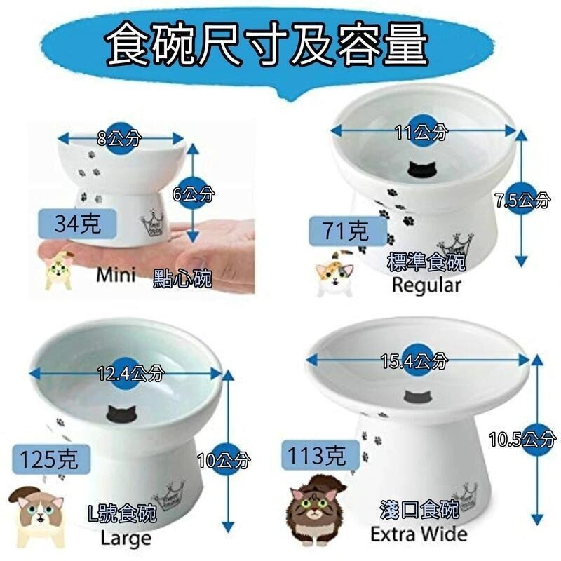 ❖三吉米熊❖【高腳食碗✖高腳水碗▶快樂食光櫻花動物村 | 日本貓壹】2023限量款瓷碗/貓碗_食碗_水碗_加大食碗/附止-細節圖3