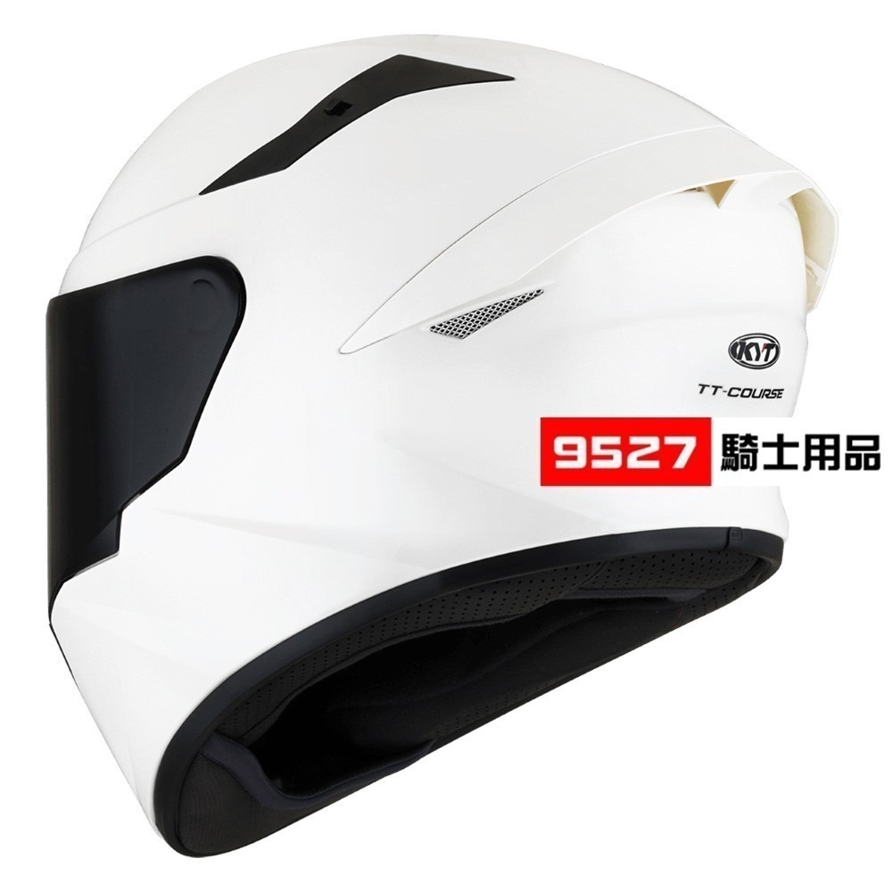 ⚡9527代購 KYT TT-COURSE 🎀 TT15 素色白 (亮面) 安全帽 全罩 雙D扣 TTC-細節圖8