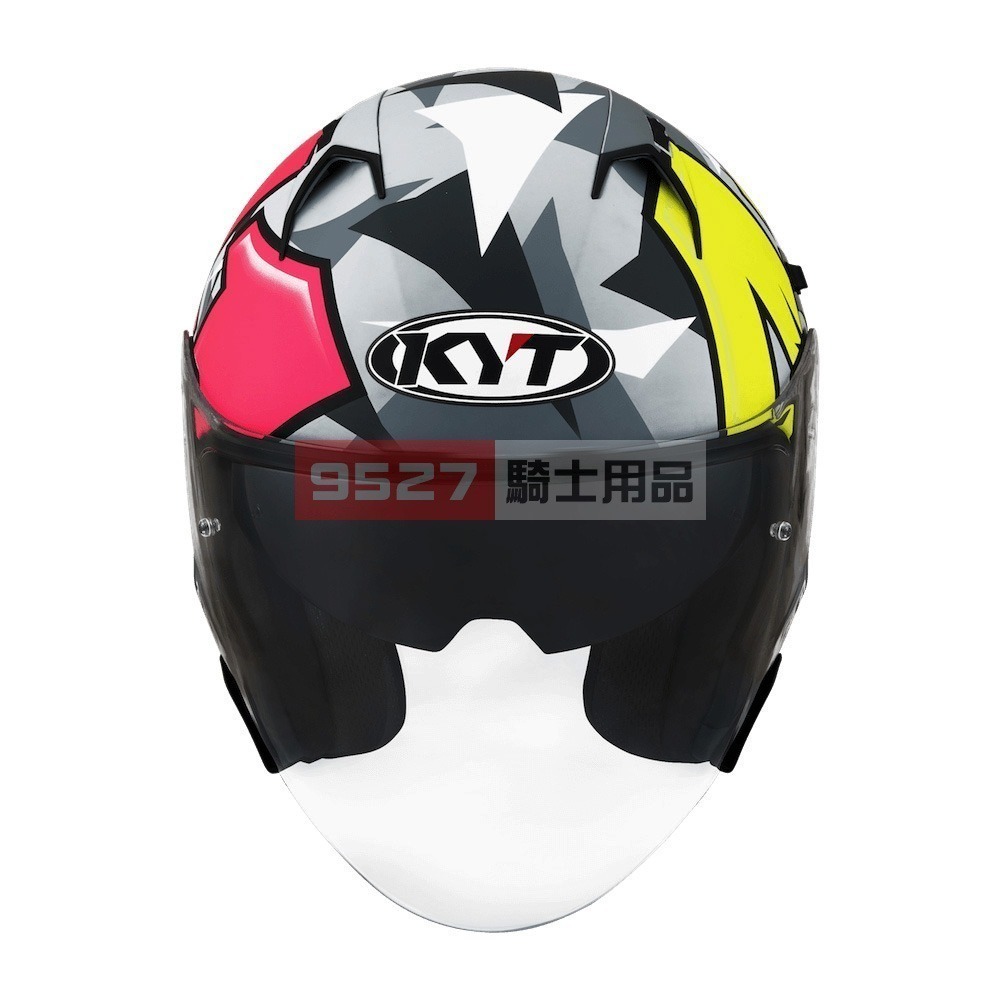 ⚡9527代購 KYT NFJ 🎀 FJ15 #41灰 (消光) 安全帽 3/4罩 雙鏡片 輕量塑鋼排齒扣-細節圖2