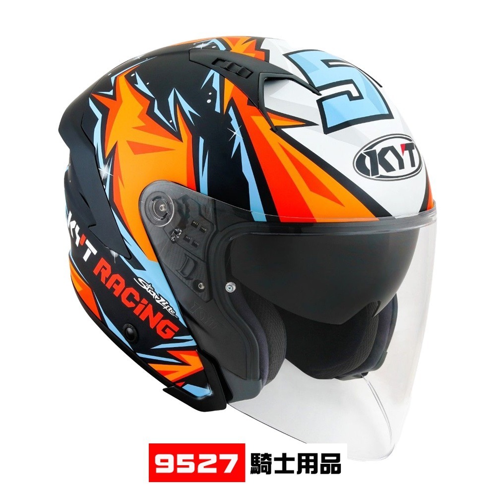 ⚡9527代購 KYT NFJ 🎀 FJ35 (消光) 安全帽 3/4罩 雙鏡片 輕量塑鋼排齒扣-細節圖2