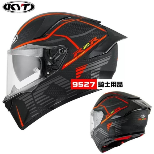 ⚡9527代購 KYT R2R 🎀 R08 黑紅條紋(消光)安全帽 全罩 大尾翼 雙鏡片 雙D扣