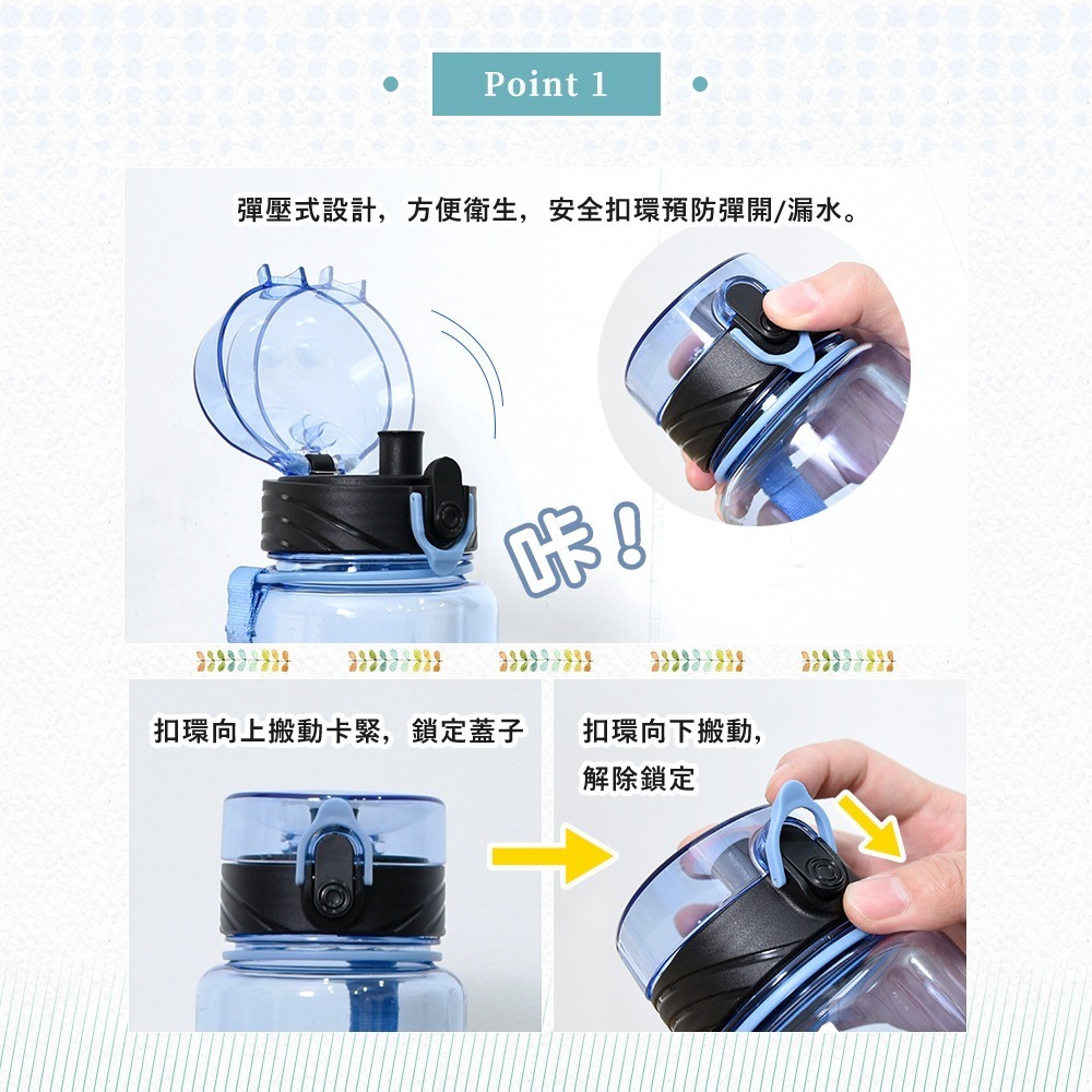 凱堡 水壺 可熱水 不含雙酚A 隨身瓶(3種容量) 台灣製 現貨 彈壓式水壺 水瓶-細節圖3