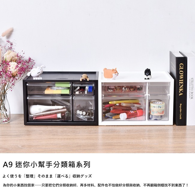 樹德 livinbox零件分類箱(4抽)【A9-304】MIT台灣製 文具 小物分類 桌上收納-細節圖3